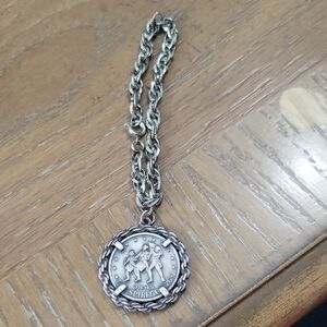 Spirit of 76 coin medal pendant bracelet USA Bicentennial